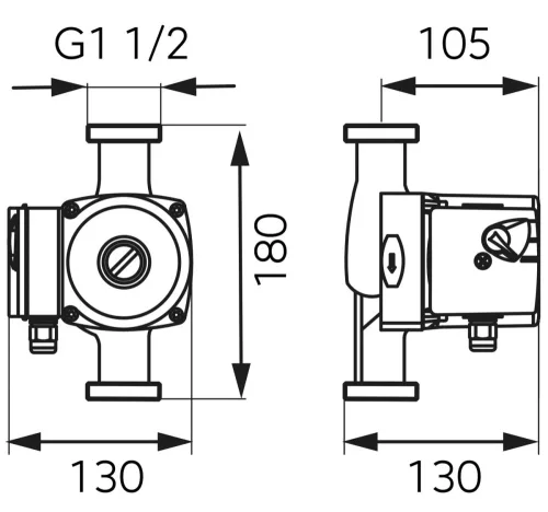 Ferro 25/60-180, keringetőszivattyú, ivóvízre (0202W)