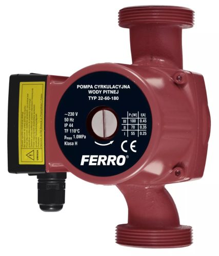 Ferro 32/60-180, keringetőszivattyú, ivóvízre (0302W)