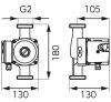 Ferro 32/60-180, keringetőszivattyú, ivóvízre (0302W)