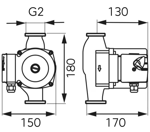 Ferro 32/80-180, keringetőszivattyú, ivóvízre (0401W)