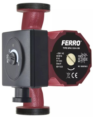 Ferro 32/6-180, keringetőszivattyú, fűtésre (0606W)