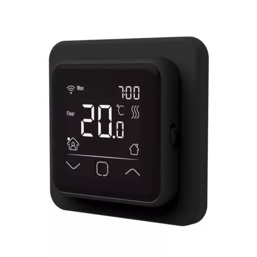 U-Heat Wi-Fi Control Touch szobatermosztát elektromos padlófűtéshez, fekete