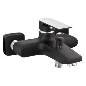   Kád csaptelep zuhanyszett nélkül, Algeo Square Black, Ferro