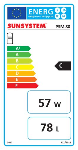 Sunsystem fűtési puffertartály szigeteléssel hőszivattyúhoz, PSM W  80*