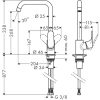 Álló mosogatócsaptelep 260, Focus matt fekete, Hansgrohe