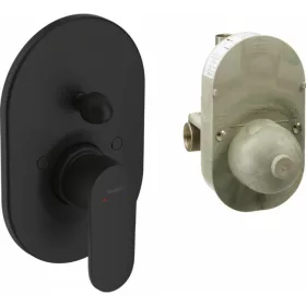   Kád csaptelep szett falsík alatti, Vernis Blend matt fekete, Hansgrohe