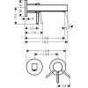 Mosdó csaptelep falsík alatti 16,8 cm, Finoris matt fehér, Hansgrohe