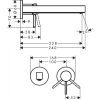 Mosdó csaptelep falsík alatti 22,8 cm, Finoris matt fekete, Hansgrohe