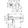 Mosdó csaptelep falsík alatti 20 cm, Rebris E matt fekete, Hansgrohe