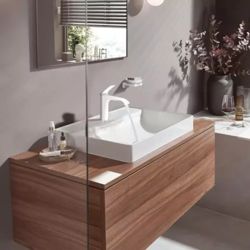 Mosdó csaptelep leeresztőszelep nélkül 110, Vivenis matt fehér, Hansgrohe