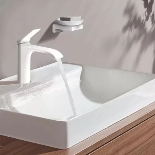Mosdó csaptelep leeresztőszelep nélkül 110, Vivenis matt fehér, Hansgrohe