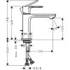 Mosdó csaptelep leeresztőszeleppel 110, Rebris S króm, Hansgrohe