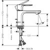 Mosdó csaptelep leeresztőszeleppel 80, Rebris S króm, Hansgrohe