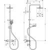 Zuhany csaptelep termosztatikus, szettel, ES Vernis Blend matt fekete, Hansgrohe