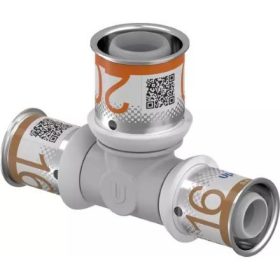   S-Press Plus, 16mm-20mm-16mm szűkített T idom, PPSU, Uponor