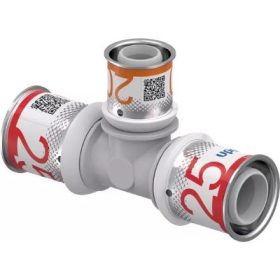   S-Press Plus, 25mm-20mm-25mm szűkített T idom, PPSU, Uponor