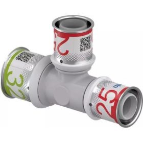   S-Press Plus, 32mm-25mm-25mm szűkített T idom, PPSU, Uponor