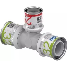   S-Press Plus, 32mm-25mm-32mm szűkített T idom, PPSU, Uponor