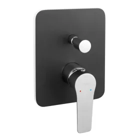  Kád/Zuhany csaptelep szett falsík alatti, Adore Black/Chrome, Ferro