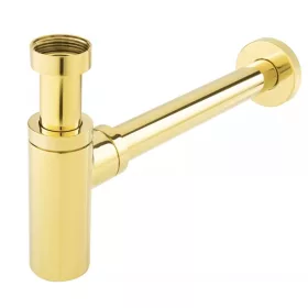   Búraszifon leeresztő nélkül 5/4", hengeres, arany, Rotondo, Ferro
