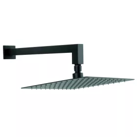   Zuhanyfej, esőztető, szögletes 250 mm + 35 cm zuhanykar, fekete, Slimline, Ferro