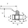 Golyóscsap 6/4" fix KB, Ferro