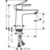 Mosdó csaptelep leeresztőszelep nélkül 110,Talis E szálcsiszolt bronz,Hansgrohe