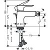 Bidé csaptelep, leeresztőszeleppel,Talis E króm,Hansgrohe