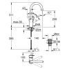 Mosdó csaptelep push-open L, BauLoop króm, Grohe