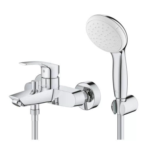 Kád csaptelep zuhanyszettel, EuroSmart króm, Grohe