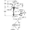 Mosdó csaptelep leeresztőszeleppel XS, Lineare SuperSteel, Grohe