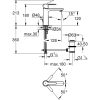 Mosdó csaptelep leeresztőszeleppel S, Lineare SuperSteel, Grohe