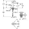 Mosdó csaptelep push-open S, Lineare szálcs. Hard Graphite, Grohe