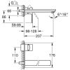 Mosdó csaptelep falsík alatti L, Lineare SuperSteel, Grohe