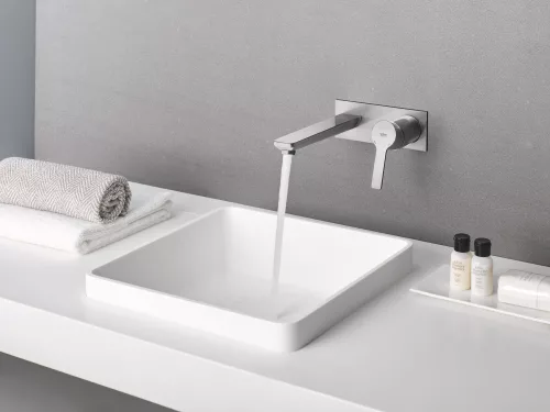 Mosdó csaptelep falsík alatti L, Lineare SuperSteel, Grohe