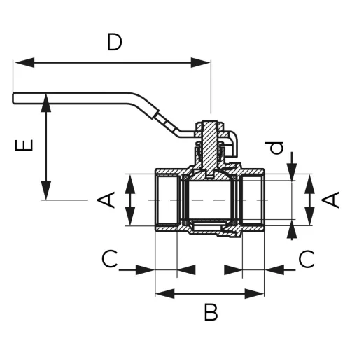 Golyóscsap 2,5" BB, Ferro