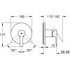 Zuhany csaptelep falsík alatti SB, Lineare SuperSteel, Grohe
