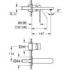 Mosdó csaptelep falsík alatti M, Plus SuperSteel, Grohe