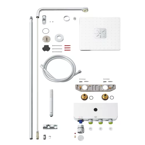 Zuhanyrendszer System 310 Cube Duo SC, Euphoria hold fehér, Grohe