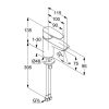 Mosdó csaptelep leeresztőszelep nélkül 75, Pure&Solid króm, Kludi