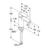 Mosdó csaptelep leeresztőszelep nélkül 100, Pure&Solid króm, Kludi