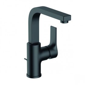   Mosdó csaptelep leeresztőszeleppel 220, Zenta SL matt fekete, Kludi