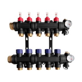   Mennyezet hűtés-fűtés osztó-gyűjtő áramlásmérővel, Wall, műanyag  4 körös