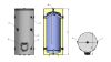 BCE fűtés-hűtés puffertartály, hőcserélő nélkül, szigeteléssel, 200 l álló*