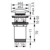 Klikk-klakk leeresztő 5/4", fekete, Ferro (S285B-BL-B)