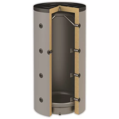 Sunsystem fűtés puffertartály, hőcserélő nélkül, szigeteléssel, PBM  500*