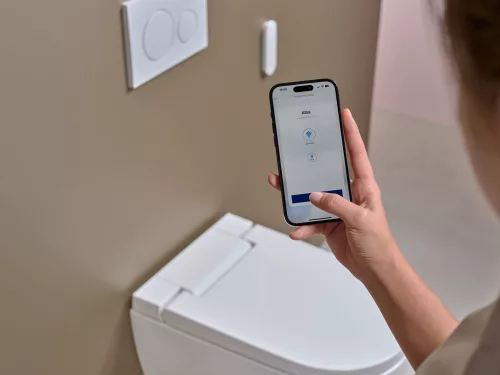 WC csésze mély öblítésű, fali higiéniai berendezés, AquaClean Alba, Geberit