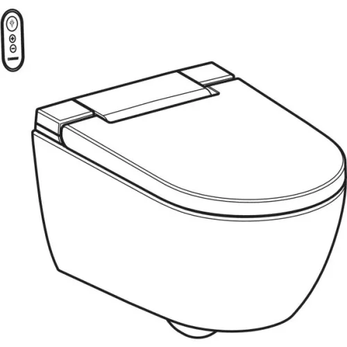 WC csésze mély öblítésű, fali higiéniai berendezés, AquaClean Alba, Geberit