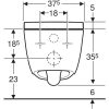WC csésze mély öblítésű, fali higiéniai berendezés, AquaClean Alba, Geberit