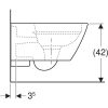 WC csésze mély öblítésű, fali, Rimfree, Geberit Smyle Square